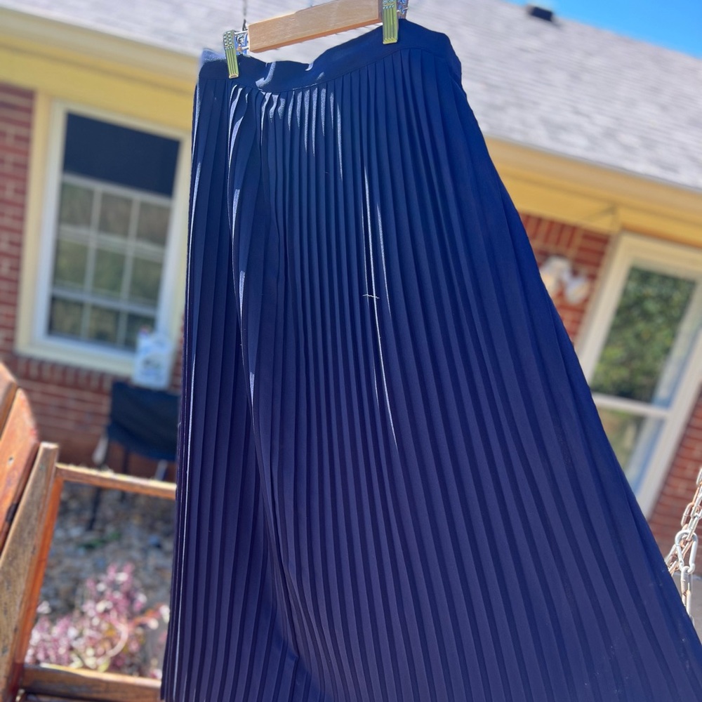 J crew pleated midi skirt